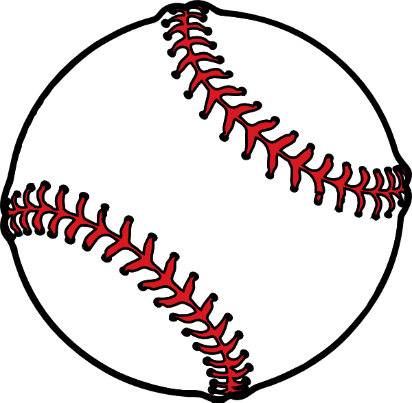 600x588 Baseball Thick Boarder Clip Art