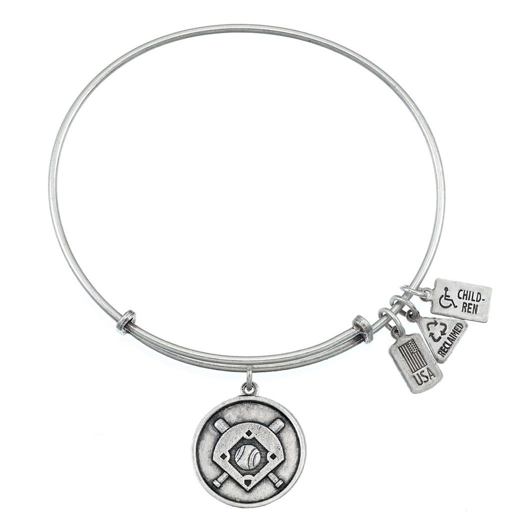 1050x1050 Baseball Diamond Charm Bangle Wind And Fire Jewelry