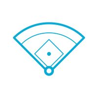 200x200 Baseball Field Dimensions Vector Image