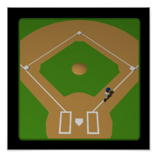 324x324 Baseball Diamond Posters Zazzle