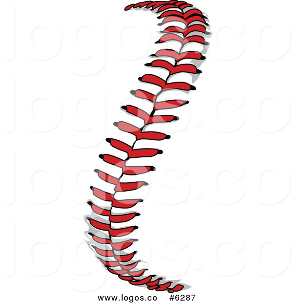 600x620 Royalty Free Clip Art Vector Logo Of Red Baseball Lace Stitches By