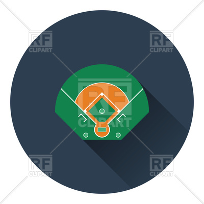 400x400 Baseball Field Aerial View Icon Royalty Free Vector Clip Art Image