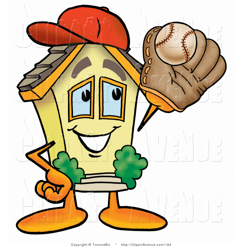 1024x1044venue Clipart Of Home Mascot Cartoon Character Catching