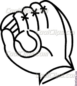 269x300 Baseball Glove Vector Clip Art