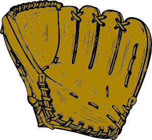 300x277 Baseball Glove Clip Art