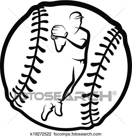 450x467 Clipart Of Baseball Throw In Ball K19272522