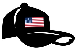 300x195 Baseball Hat Free Patriotic Clip Art Image Baseball Cap