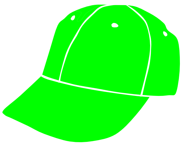 600x476 Lime Baseball Cap Clip Art