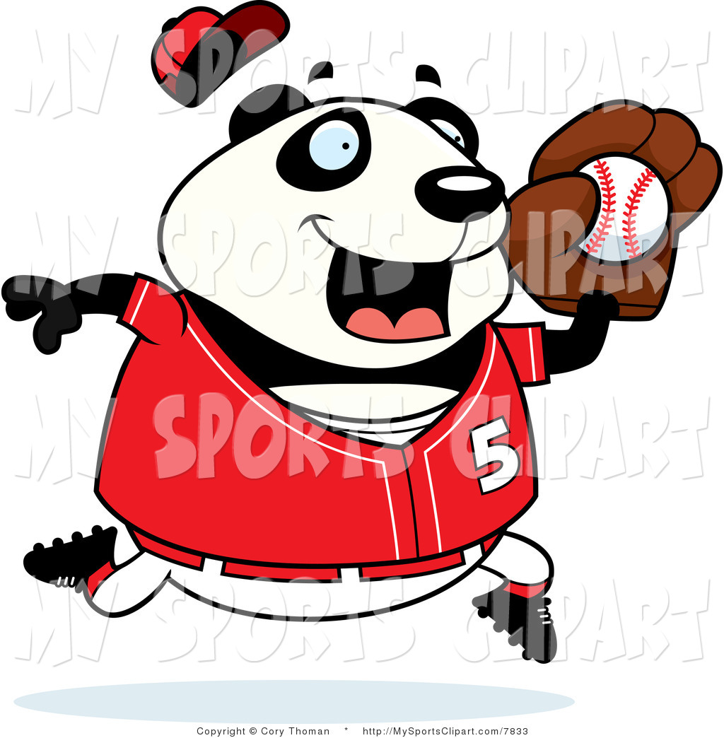 1024x1044 Sports Clip Art Of A Panda Playing Baseball By Cory Thoman