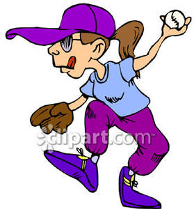 279x300 Women Clipart Baseball Player