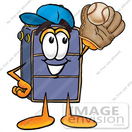 450x450 Clip Art Graphic Of A Suitcase Luggage Cartoon Character Catching