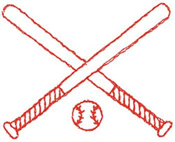 250x203 Baseball Bat Outline Embroidery Design Annthegran