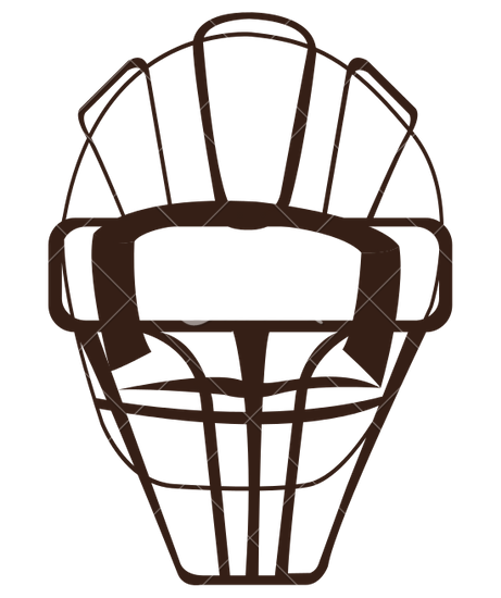 461x550 Baseball Helmet Outline