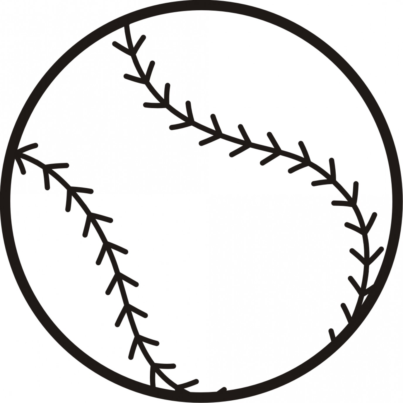 Baseball Outline | Free download on ClipArtMag