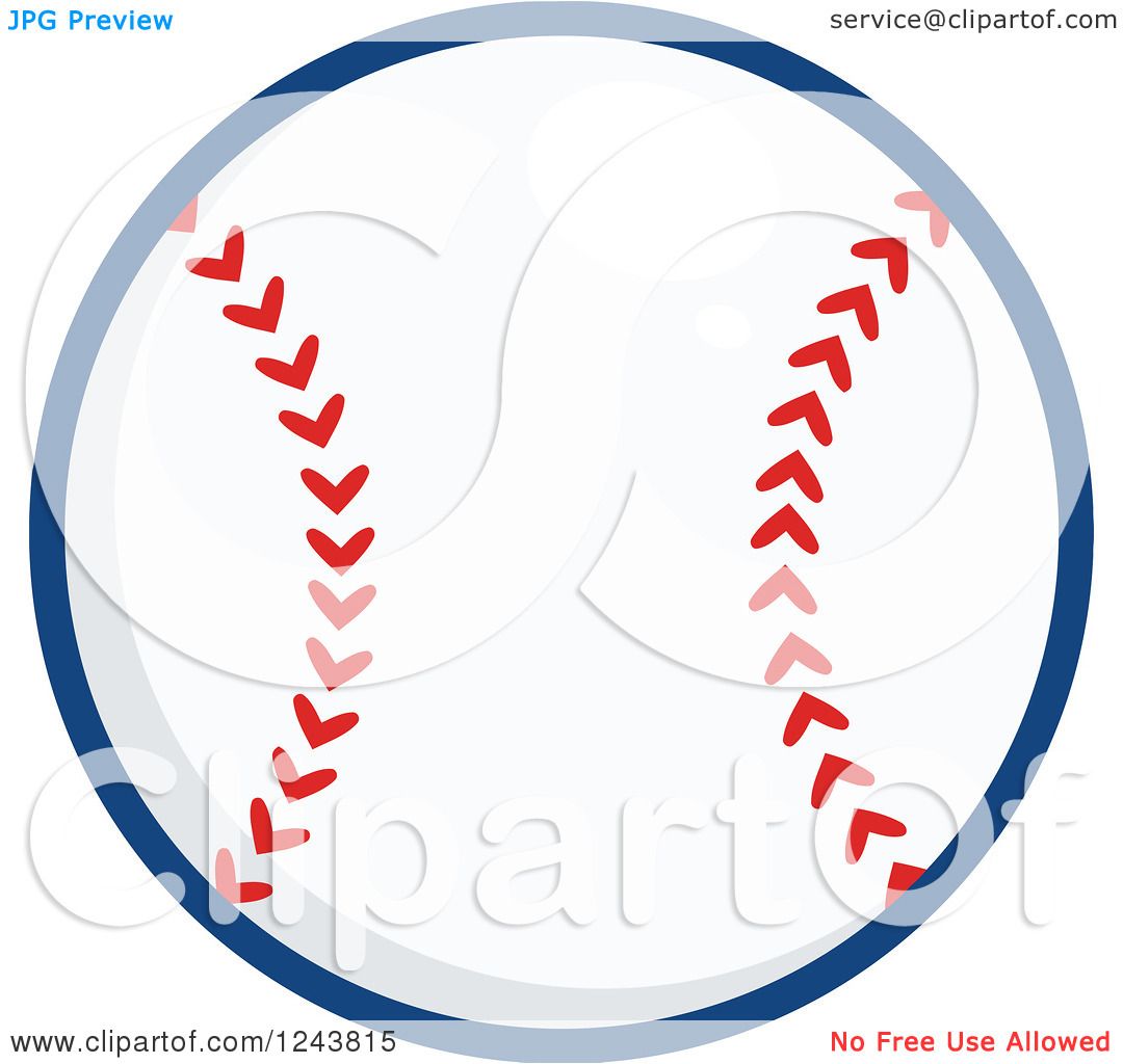 1080x1024 Clipart Of A Cartoon Baseball With A Blue Outline