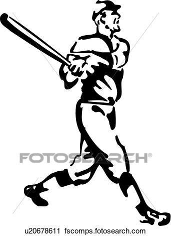 342x470 Clipart Of Retro Baseball Player U20678611