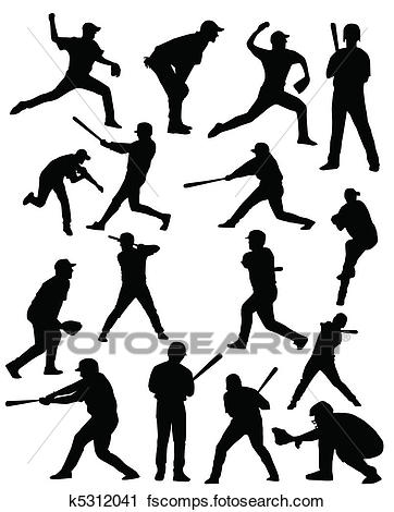362x470 Clipart Of Baseball Players K5312041