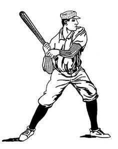 236x298 Vintage Baseball Clipart