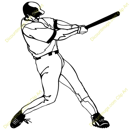 500x500 Baseball Player Clipart Black And White Letters Example