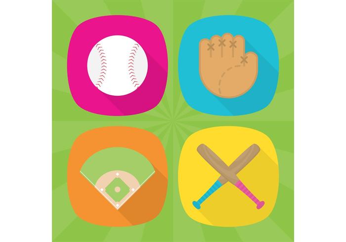 700x490 Baseball Vector Flat Icons