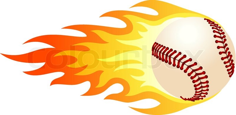 800x391 Illustration Of Ball In Fire For Your Designs. Stock Vector