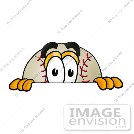 450x450 Cliprt Graphic Of Baseball Cartoon Character Peeking Over
