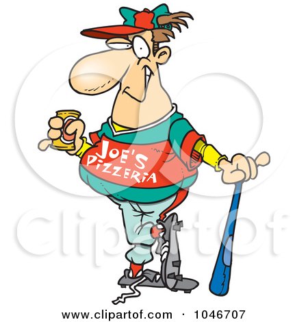 450x470 Royalty Free (Rf) Clip Art Illustration Of A Cartoon Baseball