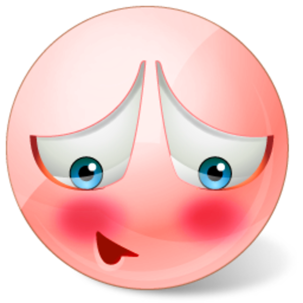 600x600 Blushing Cartoon Clip Art