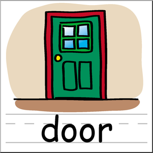 304x304 Clip Art Basic Words Door Color Labeled I Abcteach