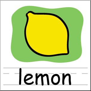 304x304 Clip Art Basic Words Lemon Color Labeled I Abcteach