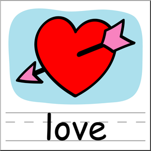 304x304 Clip Art Basic Words Love Color Labeled I Abcteach