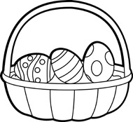 190x174 Free Black And White Easter Clipart