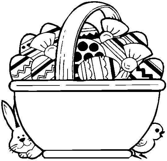 539x520 White Easter Basket Clipart