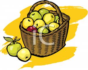300x239 Basket Of Green Apples