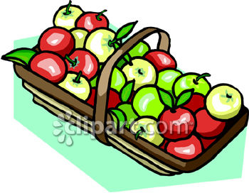 350x272 Clipart Of Apples In A Basket