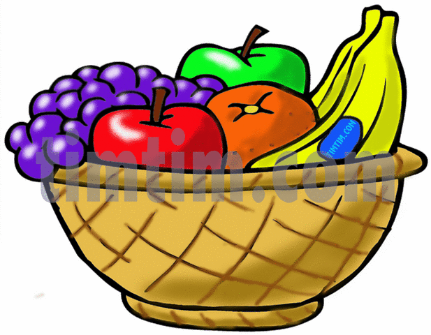617x480 Fruits Amp Vegetables Clipart Basket Drawing
