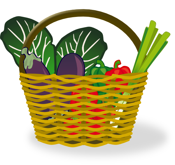 600x566 Basket Of Vegetables Clip Art