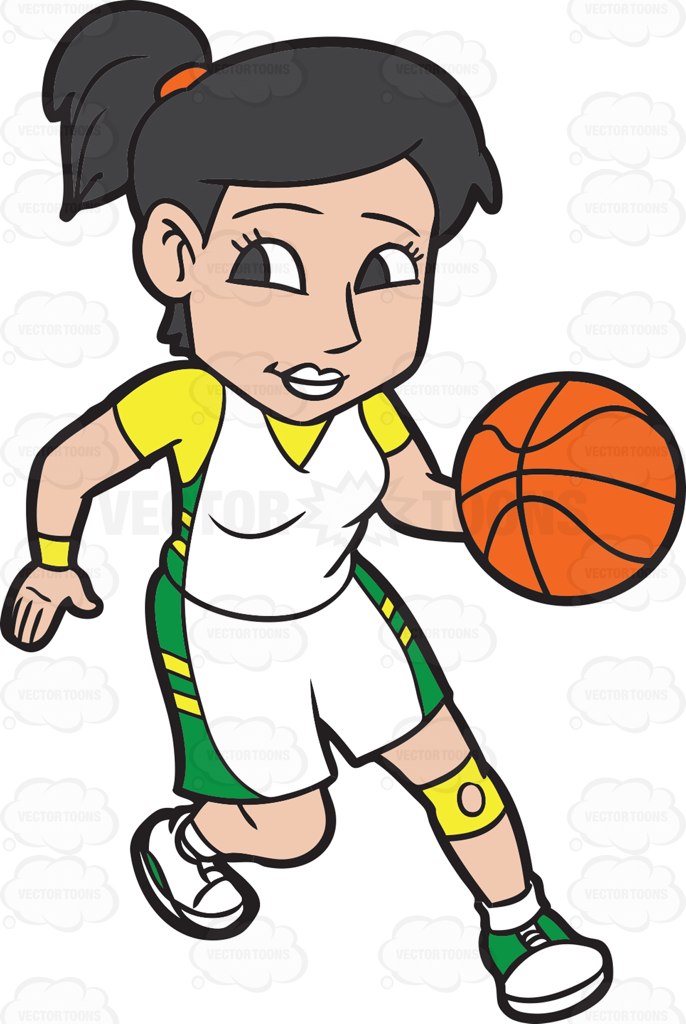 686x1024 Cartoon Clipart Basketball Player