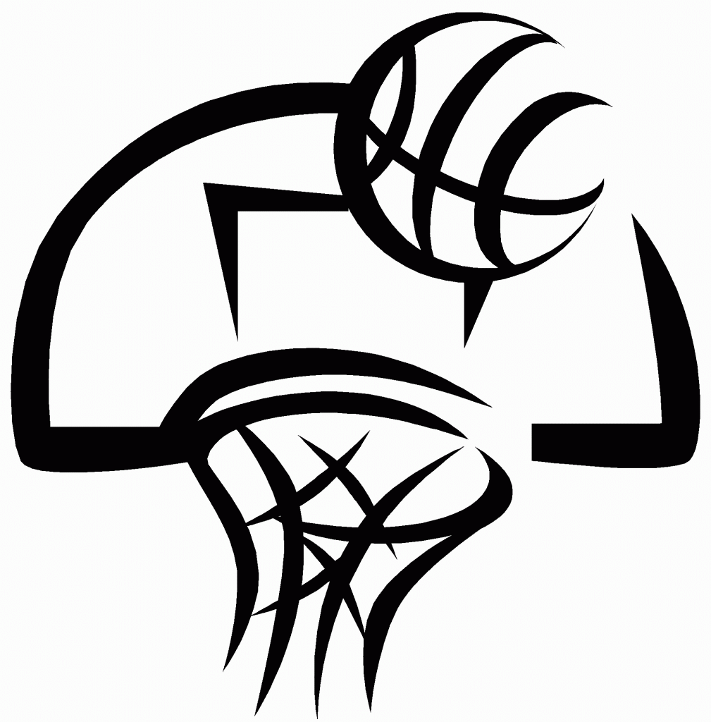 1009x1024 Basketball Clipart Black And White Png