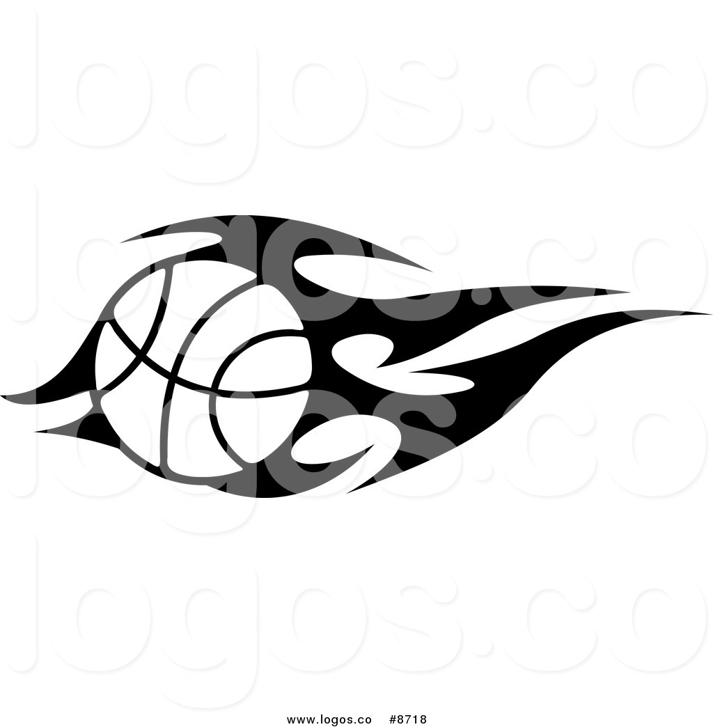 1024x1044 Royalty Free Clip Art Vector Logo Of A Black And White Flaming
