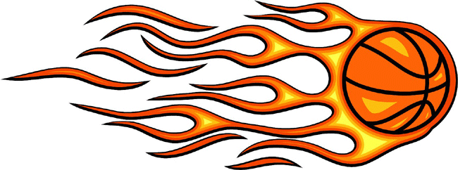 650x242 Flaming Basketball Clipart