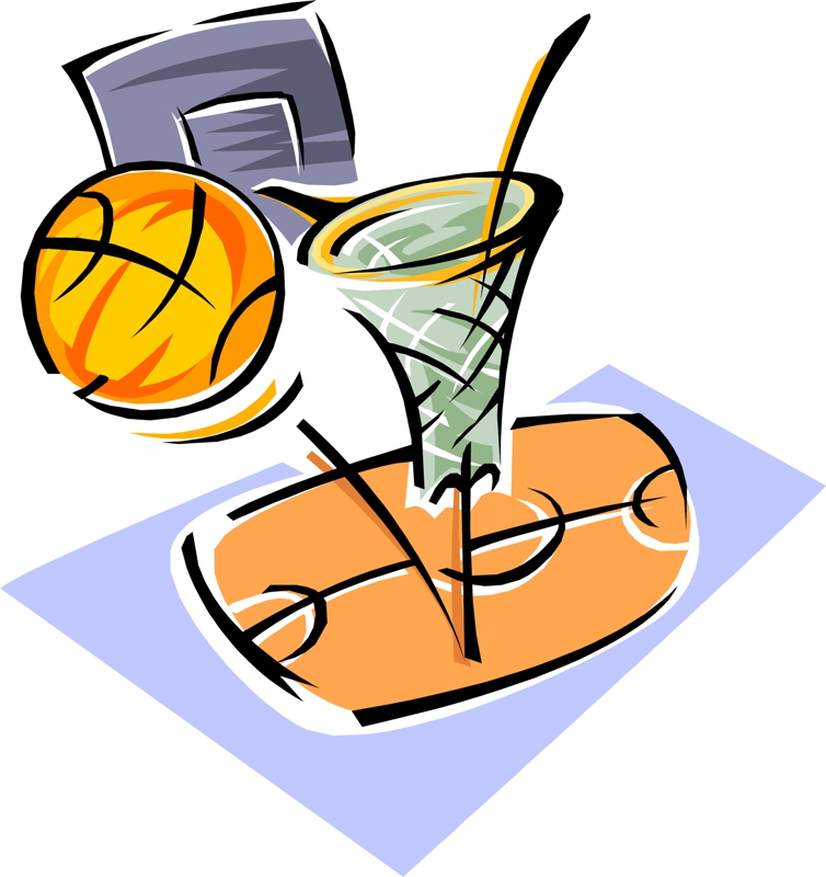 754x800 Basketball Game Clipart