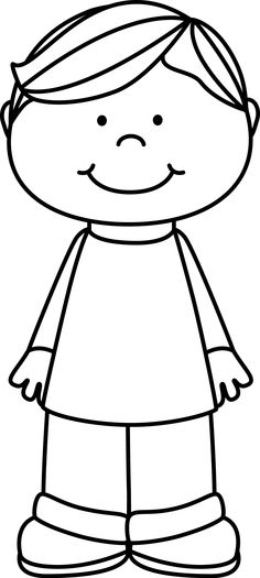 236x525 Free Black And White Boy Clipart