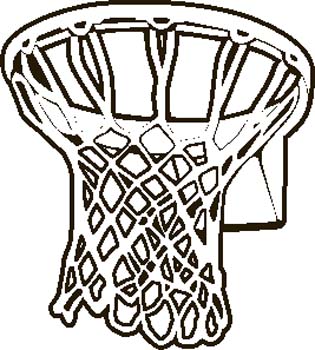 315x350 Basketball Net Black And White Clipart