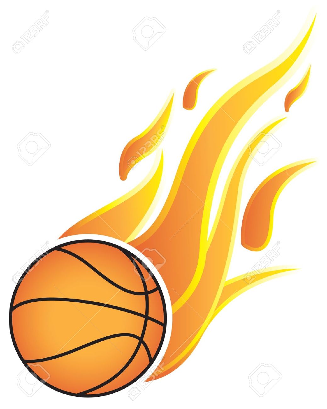 1039x1300 Clipart Basketball With Flames