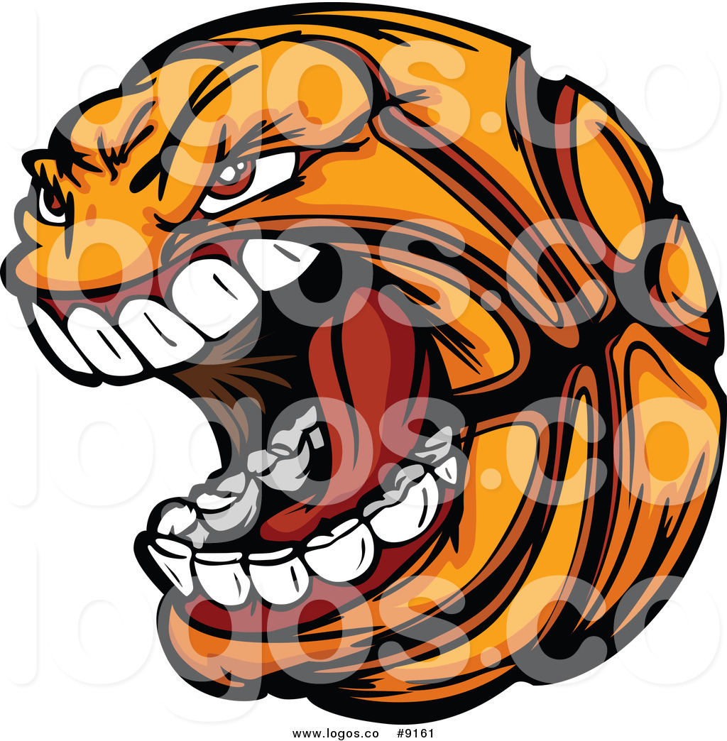 1024x1044 Royalty Free Clip Art Vector Screaming Basketball Sports Logo By