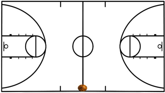 570x321 Basketball Court Clipart Black And White