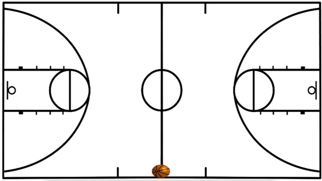 1024x576 Basketball Court Clipart