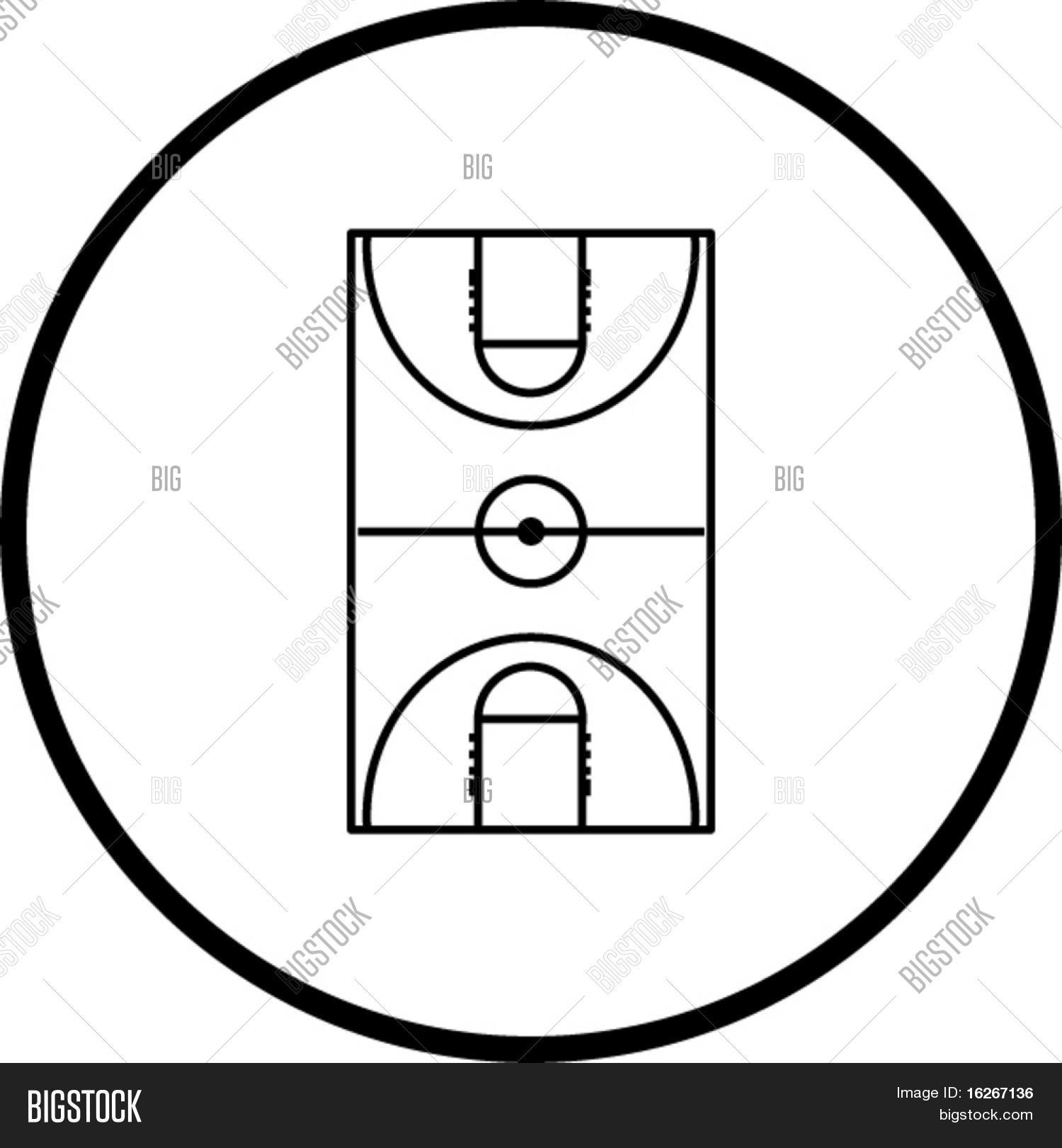1500x1620 Basketball Court Symbol Vector Amp Photo Bigstock