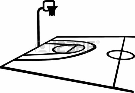450x312 Basketball Court With Perspective On White Background Royalty Free